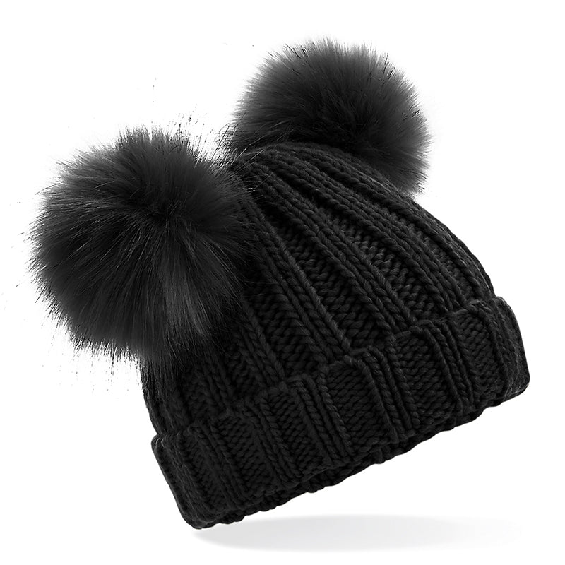 Bonnet double pompons