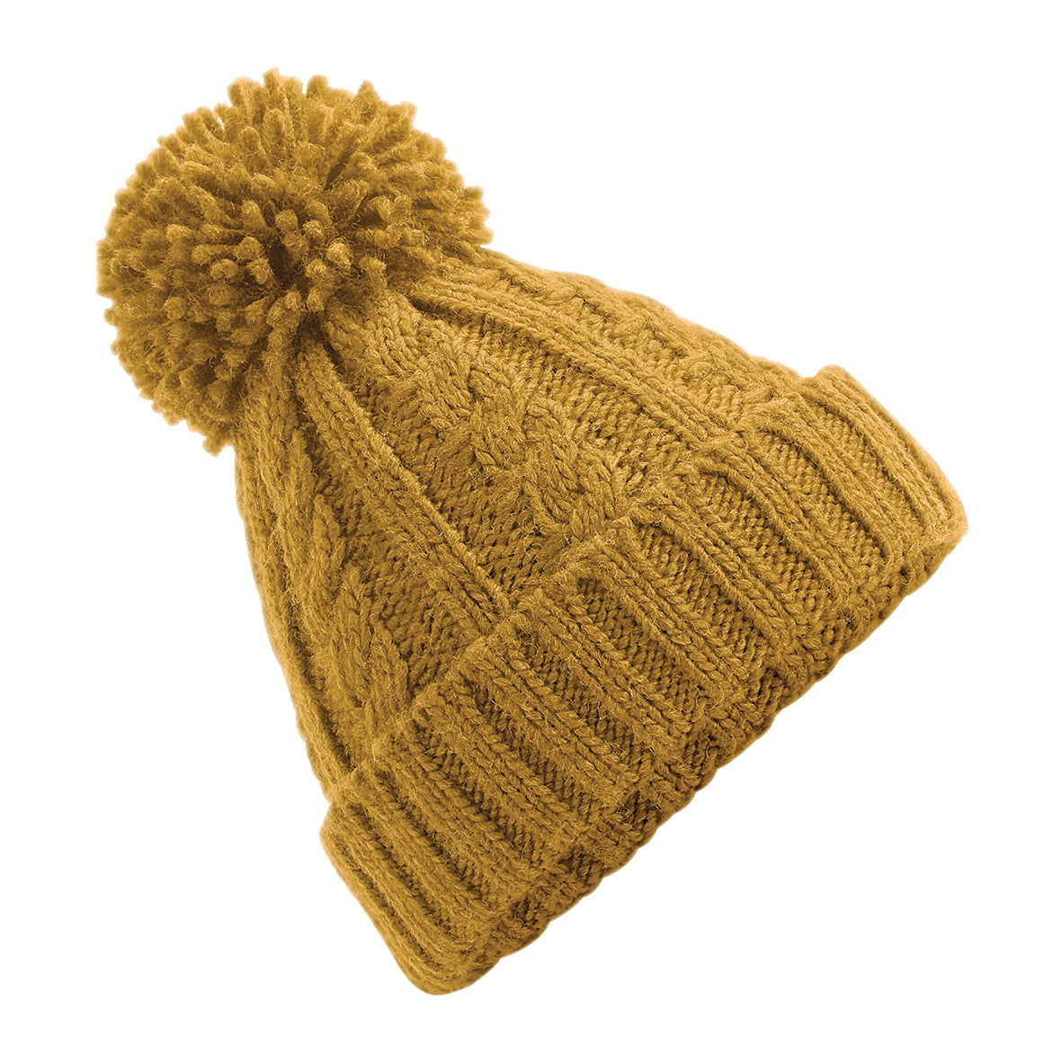 Bonnet à pompon torsadé